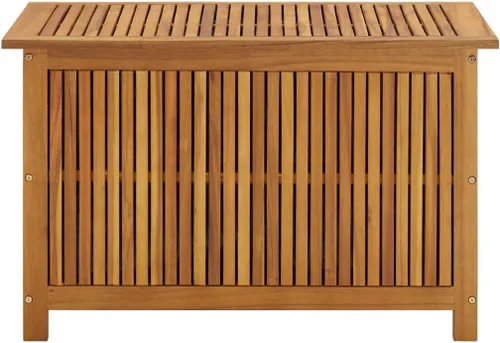 Miniatura 3 de Caja de almacenamiento para patio de 35.4 x 19.7 x 22.8 pulgadas, madera de acacia maciza para patio, jardín, contenedor de almacenamiento al aire