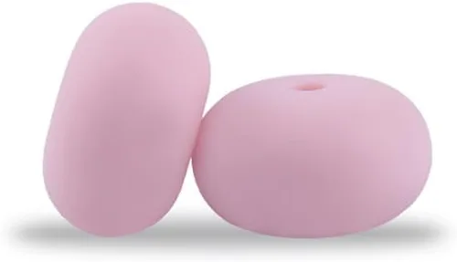 Miniatura 14 de Decoendiy 100 cuentas sueltas de ábaco de silicona de 0.59 pulgadas, cuentas gruesas planas y redondas, cuentas espaciadoras de silicona, cuentas