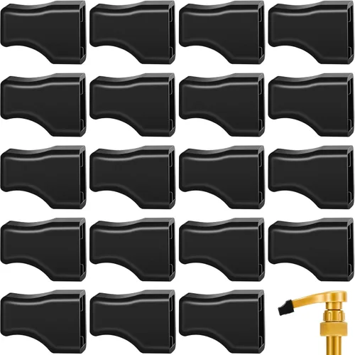 Zhehao 20 tapas de goma para bomba de jarabe de café, tapas de goma para bomba de jarabe, dispensador de vertido, botella de licor de aceite, Negro