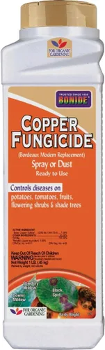 Bonide Fungicida de Cobre, 1 lb. Aerosol o Polvo Listo para Usar para Jardinería Orgánica, Controla Enfermedades Comunes en Césped y Jardín