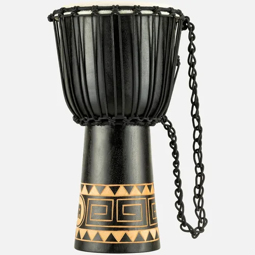 Miniatura 9 de Djembe de mano, tambor circular, tallado en caoba, Serie Headliner — NO FABRICADO EN CHINA — Cuerdas de tejido de Mali africano, GARANTÍA DE 2 AÑOS