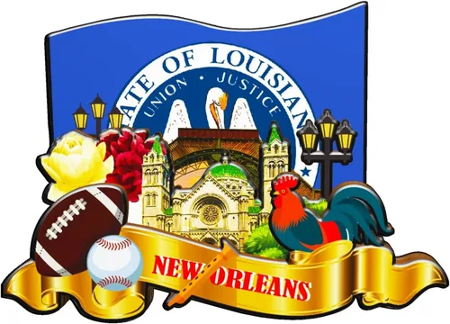 Imán de nevera con imán de Nueva Orleans, Louisiana, Estados Unidos, 3D, monumentos, viajes, coleccionables, recuerdos, decoración hecha a mano -1456