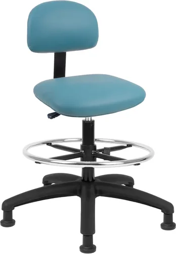 Miniatura 31 de Serie FSS Silla de asiento cuadrado de altura baja (43.2 cm - 55.9 cm) de asiento. Vinilo de tela - para oficina, garaje, escritorio, taller