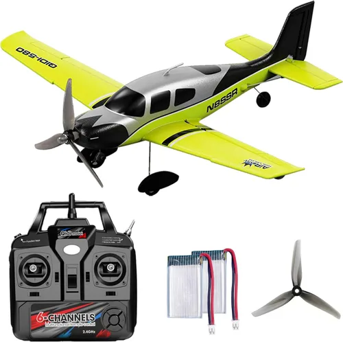 Miniatura 13 de FLYCOLOR Helicóptero RC C138 2.4G 6CH 6-Axis Gyro Altitude Hold 1/33 Avión de control remoto listo para volar RTF (azul-blanco)