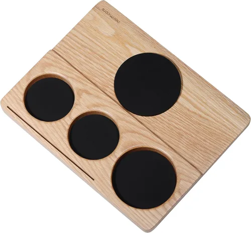 Miniatura 8 de Normcore Esterilla de agarre – Estación de amortiguación de espresso de roble natural – Alfombrilla portafiltro para baristas – Patente pendiente