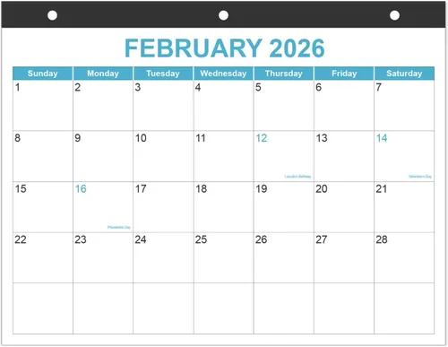 Calendario 2026 para carpeta de 3 anillas, calendario de escritorio 2026-2027 de enero de 2026 a junio de 2027, calendario de 18 meses con papel Azul