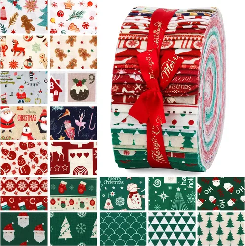 Miniatura 13 de Jelly Rolls de 40 piezas, tiras de tela para acolchar, tela para patchwork, tela de algodón acolchado, patchwork para manualidades