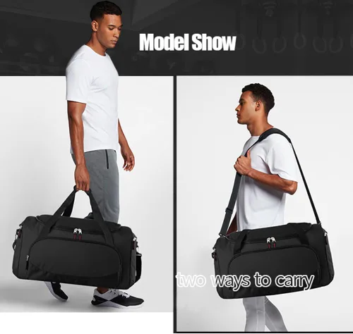 Miniatura 2 de Bolsa de gimnasio para hombre, 55 L, duradera, grande, para viajes, entrenamiento, fitness