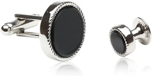 Miniatura 2 de Gemelos y tachuelas de esmoquin acanalados con diseño único francés, para hombre, boda, negocios, para hombres, madreperla y tachuelas con caja