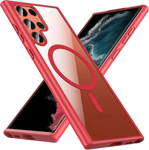 Miniatura 27 de Hensinple Funda Magnética para Samsung Galaxy S22, Funda para Teléfono Galaxy S22 [Compatible con MagSafe], Cubierta Magnética Transparente