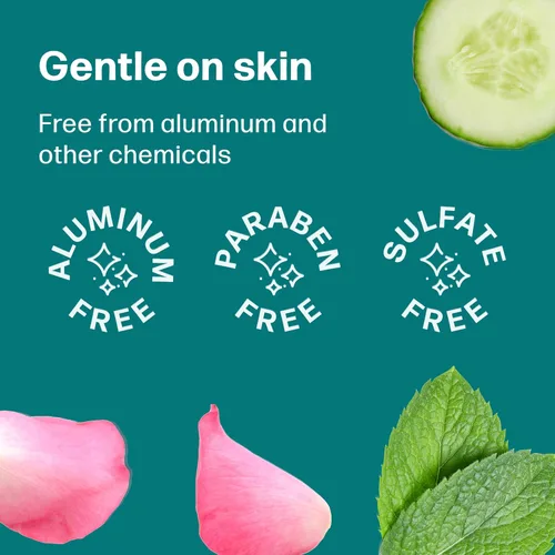 Miniatura 5 de Dew Well Toallitas desodorantes – Desodorante de viaje para llevar – Toallitas corporales con aromas de menta fresca, rosa y pepino para mujer
