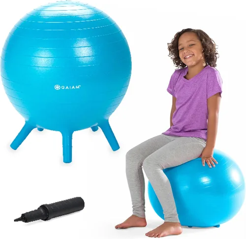 Miniatura 7 de Stay-N-Play - Pelota de equilibrio para niños, silla escolar flexible, asiento alternativo activo para escritorio de aula con patas de estabilidad
