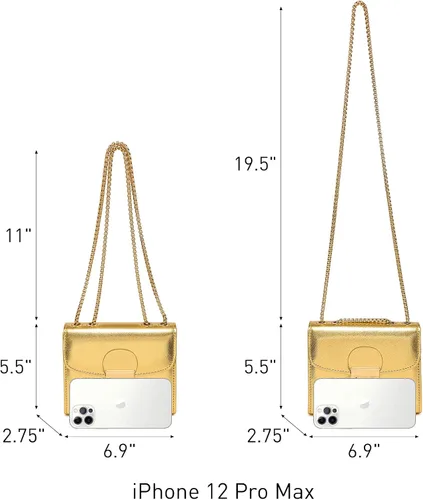 Miniatura 6 de Dasein Bolso cruzado pequeño para mujer, bolso de noche de diseñador, bolso de mano para bodabaile de graduaciónfiesta con doble correa de cadena