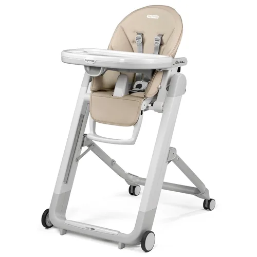 Miniatura 14 de Peg Perego Siesta, Silla Alta Plegable y Reclinable Crece Con el Bebé, Altura Ajustable, Limpieza Rápida y Ruedas Fáciles de Empujar para Bebés