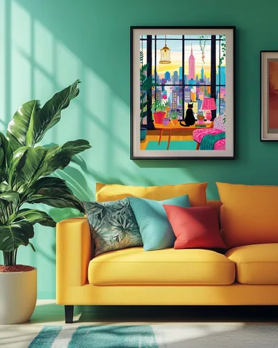 Miniatura 4 de Rompecabezas para adultos de 1000 piezas, gato en Nueva York, colorido rompecabezas desafiante para mujeres y amantes de los gatos, acabado mate