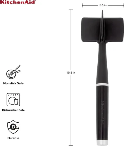 Miniatura 2 de KitchenAid Triturador de carne clásico, 10.8 pulgadas, negro