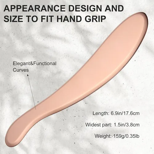 Miniatura 5 de MagEnergy Gua Sha Tool - Masajeador de espalda de cobre puro, tablero de guasha para cuello y cuerpo, regalos especiales para abuelos, padres, amigos