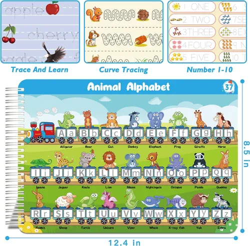 Miniatura 5 de Libros de rastreo de práctica de escritura a mano para niños de 3 a 5 años, actividad de aprendizaje preescolar Montessori, aprendizaje educativo