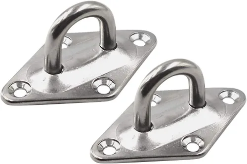 Kits de hamaca de alta resistencia y gancho de techo con almohadilla de diamante, acero inoxidable 304 y acero galvanizado de zinc negro, resistente