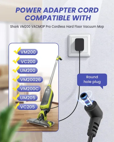 Miniatura 6 de Cargador de aspiradora compatible con Shark VM200 (antiguo) VM190 VM19026 VM20026 VM200C VC200 UM200 UM205 VC205 Fuente de alimentación inalámbrica