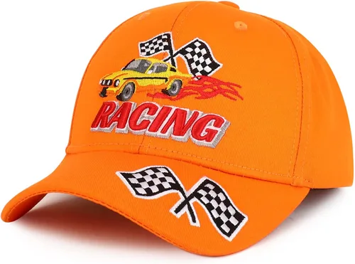 Miniatura 9 de Trendy Apparel Shop Gorra de béisbol con bandera de carreras bordada en 3D
