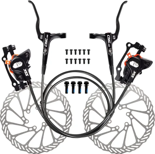 Miniatura 9 de CNC MTB Juego de Frenos de Disco Hidráulicos, Frenos de Disco Hidráulicos para Bicicleta de Montaña CNC Derecha Delantero 800mm Izquierda Trasero