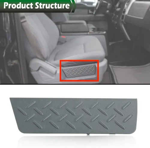 Miniatura 3 de GRAND ORANGE RH - Cubierta protectora para asiento delantero del lado del pasajero, bisel compatible con Ford F150 2011, 2012, 2013, 2014, gris
