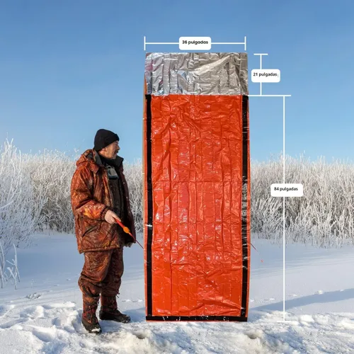 Miniatura 2 de Paquete de 2 sacos de dormir de emergencia Manta de emergencia portátil equipo de supervivencia