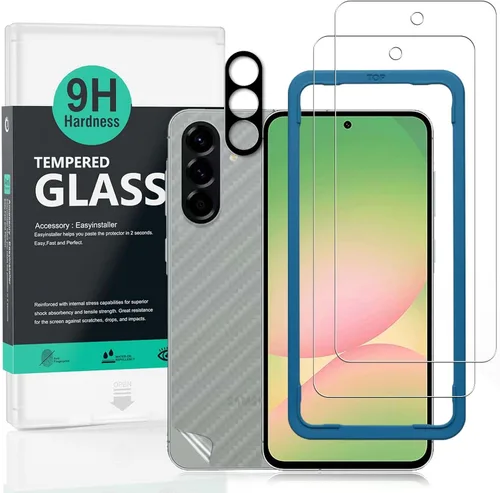 Miniatura 11 de Ibywind Protector de pantalla para SamSung Galaxy A51, con 2 piezas de vidrio templado, 1 protector de lente de cámara, 1 película de fibra