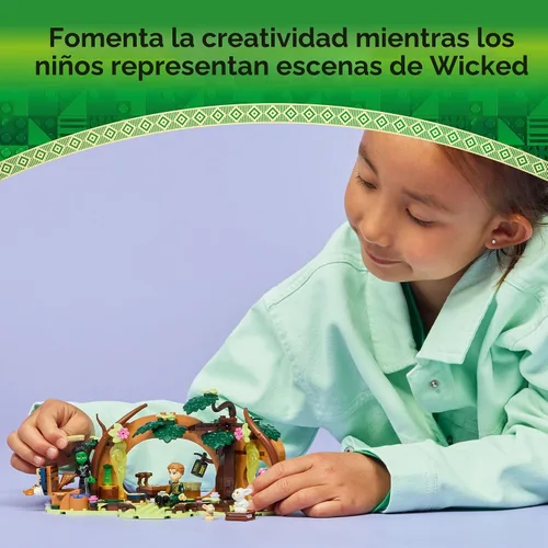 Miniatura 4 de LEGO Refugio Malvado de Elphaba Juego de Construcción - Figuras de Juguetes de Elphaba y Fiyero y Juego de Reparto con Amigos del Bosque - Bloques