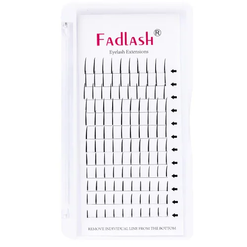 Miniatura 9 de Racimos de pestañas 10-16mm 144 piezas Bandeja mixta Pestañas individuales Rizo D Pestañas individuales en racimo Extensiones de pestañas