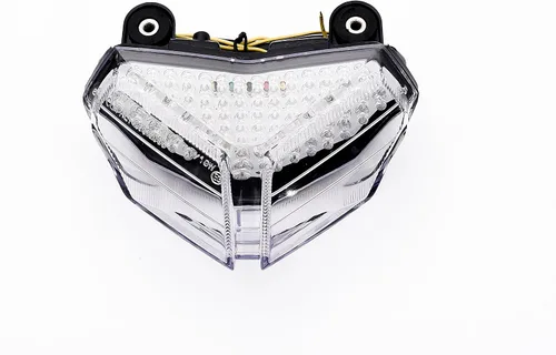 Miniatura 4 de TOPZONE Compatible con Ducati SUPERBIKE 1198 y 1098 S y 848; luz trasera LED de freno + indicadores de señal de giro integrados (lente transparente)