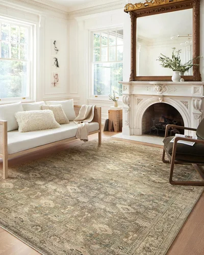 Miniatura 13 de Loloi Colección Margot MAT-04 Antigua/Salvia Alfombra de Pasillo de 2'-6" x 11'-6" con CloudPile, Sin Pelusa Fácil de Limpiar Alfombra de Área