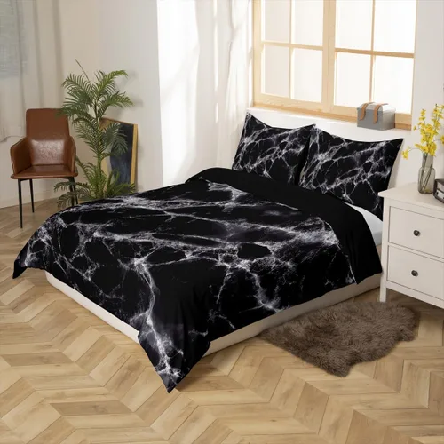 Miniatura 3 de Erosebridal - Juego de funda de colcha plisada para hombre y mujer, juego de cama de satén sedoso con cierre y lazos esquineros, cubrecama