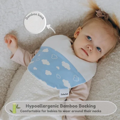 Miniatura 4 de Babero de gran tamaño para bebé, baberos impermeables extra grandes para niños de 6 a 24 meses, 100% algodón y bambú