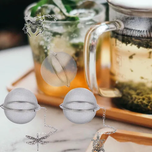Miniatura 3 de Infusores de té para té suelto, 3 juegos de infusor de té de hojas sueltas, té más empinado, bola de acero inoxidable, filtros de filtro de té