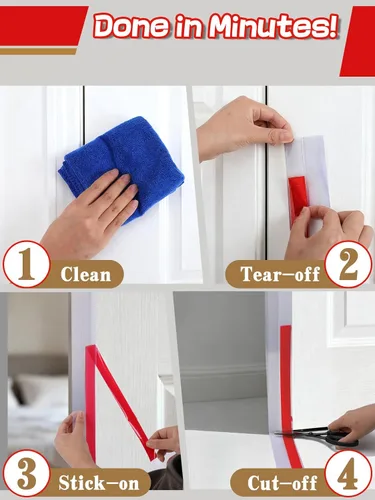 Miniatura 7 de Cierre de puerta para clima para máximas brechas 13mm - 1.38'' W x 20' L Tapón de corriente de puerta para marco inferior de puerta Ventana