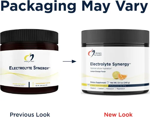 Miniatura 4 de Designs for Health Electrolyte Synergy Powder - Suplemento en polvo de mezcla de bebida de apoyo de hidratación con vitamina C, D-ribosa +