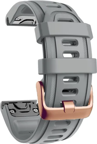 Miniatura 17 de Correa de reloj de liberación rápida pulsera de silicona para Garmin Fenix 5S 5X 5Plus 6S 6X 6 Pro oro rosa hebilla pulsera deportiva