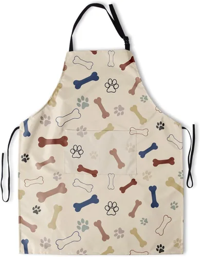 Miniatura 31 de Delantal con bolsillos, delantales para mujeres y hombres, delantal de cocina para cocinar, jardinería, servidor, camarera, pintura