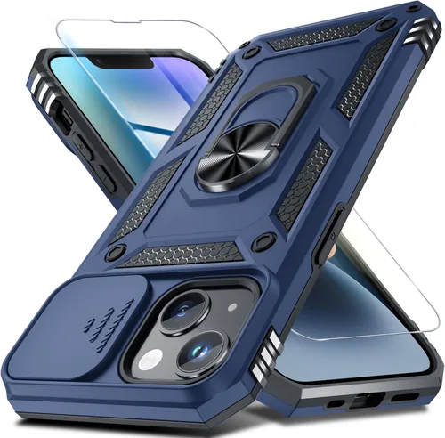 Miniatura 95 de Janmitta - Funda para iPhone 14 Pro con cubierta deslizante para lente de cámara incorporada + protector de pantalla, funda de cuerpo completo