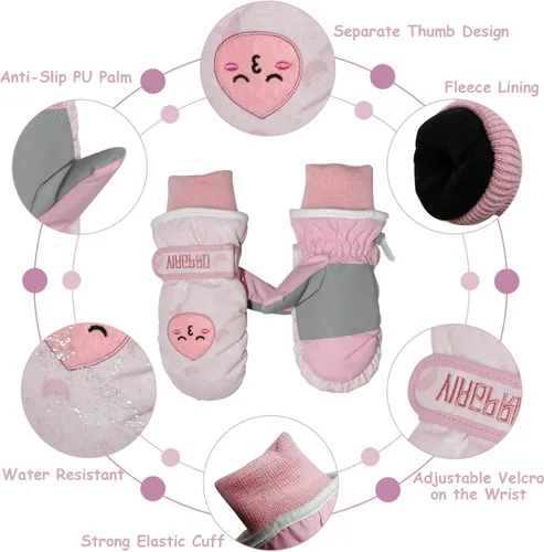 Miniatura 89 de Guantes de nieve para hombre y mujer, impermeables, para invierno, cálidos, para esquí, snowboard, guantes para mujer