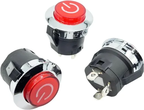 Miniatura 15 de 3 piezas Interruptor de engranajes de 31x25mm de 6 pines 6V/12V Interruptor de palanca de avance, parada, marcha atrás para juguetes eléctricos