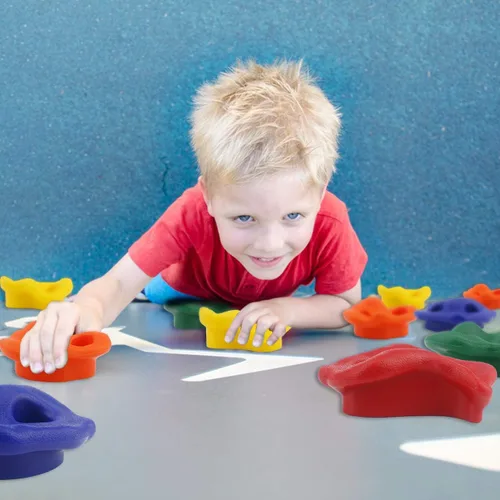 Miniatura 7 de Ogrmar Juego de 25 soportes de escalada en roca con tornillos de montaje y accesorios para bricolaje para niños