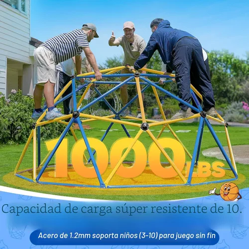 Miniatura 2 de Zupapa Cúpula de escalada de 10 pies, gimnasio de jungla para exteriores para niños con agarre para escalar - Escalador de cúpula geométrica