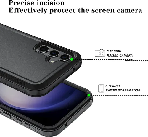 Miniatura 4 de ONOLA Funda para Samsung Galaxy S23 FE con protector de pantalla HD, resistente, a prueba de golpes y caídas, 3 capas, para Galaxy S23 FE de 6.4