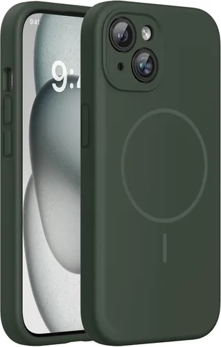 Miniatura 104 de Miracase Funda diseñada para iPhone 13, con protector de pantalla de vidrio templado, forro de microfibra suave antiarañazos, funda de goma