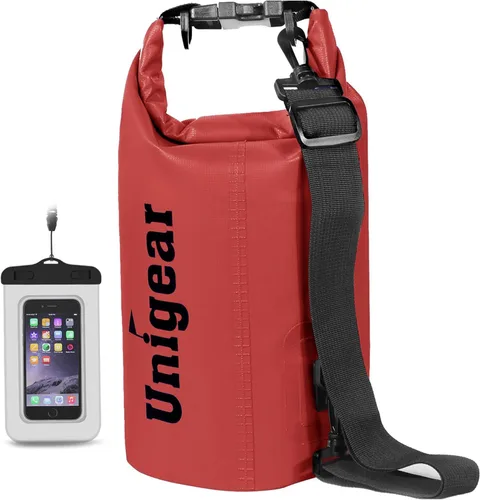 Miniatura 30 de Bolsa seca Unigear impermeable, 2L/5L/10L/20L/30L/40L, Bolsas flotantes y ligeras para kayak, navegación, pesca, natación y camping con funda 3-Gris