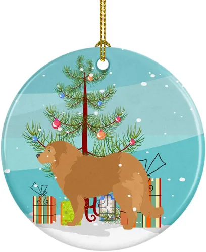 Miniatura 16 de Caroline's Treasures Bulldog inglés «Merry Christmas» adorno de cerámica para árbol de Navidad, decoración colgante para el hogar, Navidad, fiestas