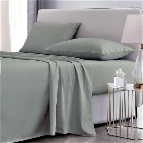 Miniatura 10 de Juego de ropa de cama de 800 hilos, 4 piezas, 100% algodón egipcio, color negro, juego de ropa de cama de algodón de fibra larga, tejido de satén